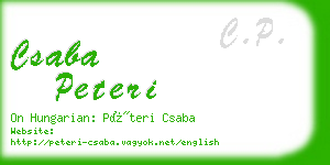 csaba peteri business card